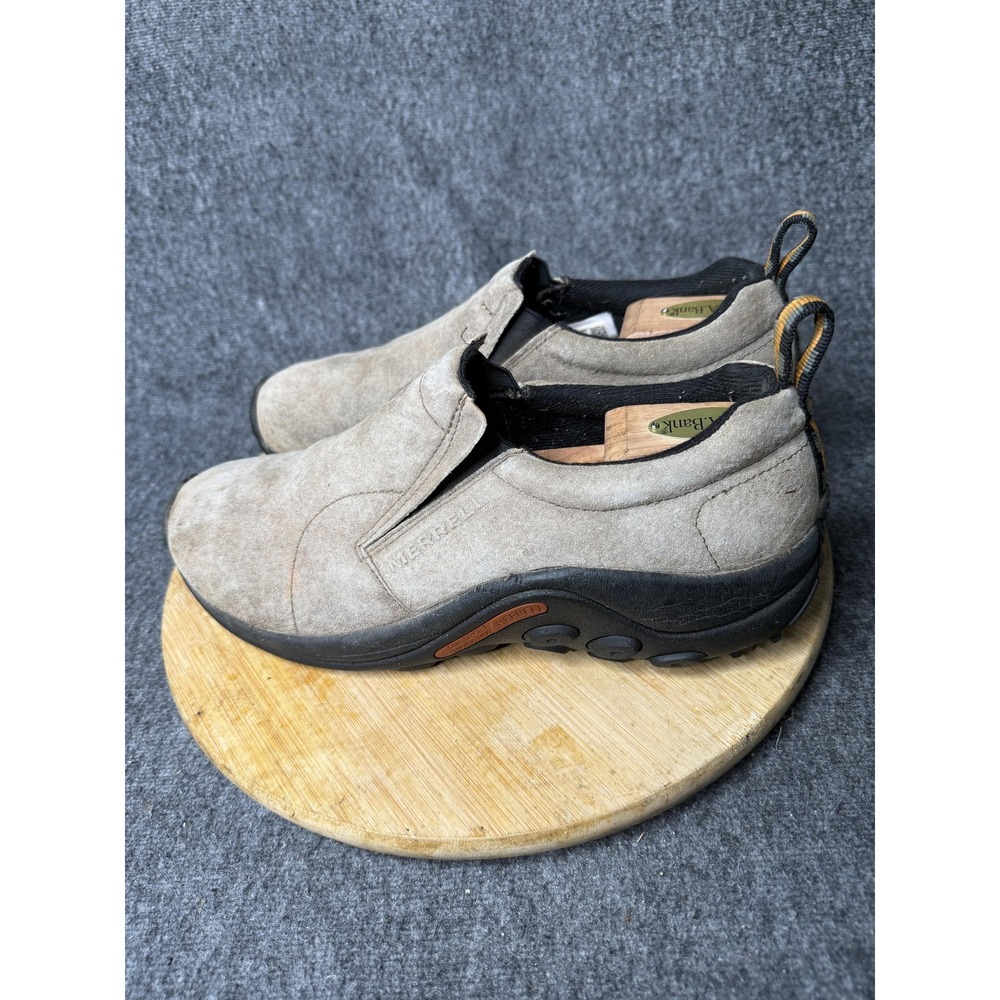 Merrell Jungle Moc Shoes Mens Size 10 Beige Suede Slip On Comfort Casual J60787